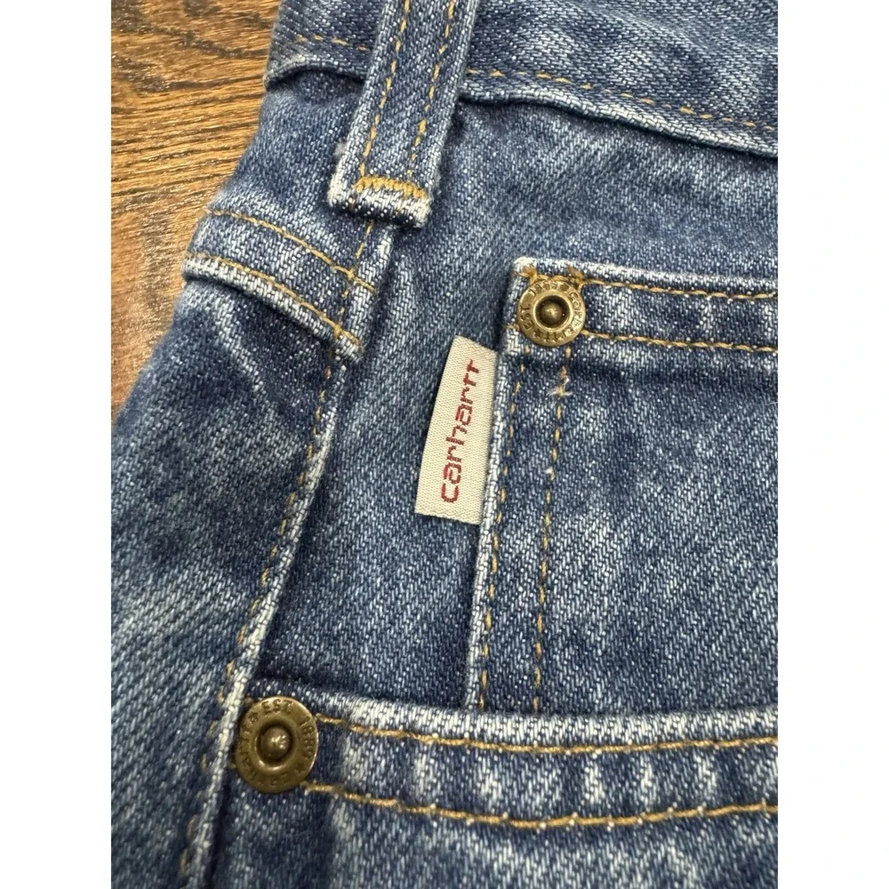 Vtg‎ Carhartt Relaxed Fit Straight Leg Jeans B460 Size 40x30 Union made in USA